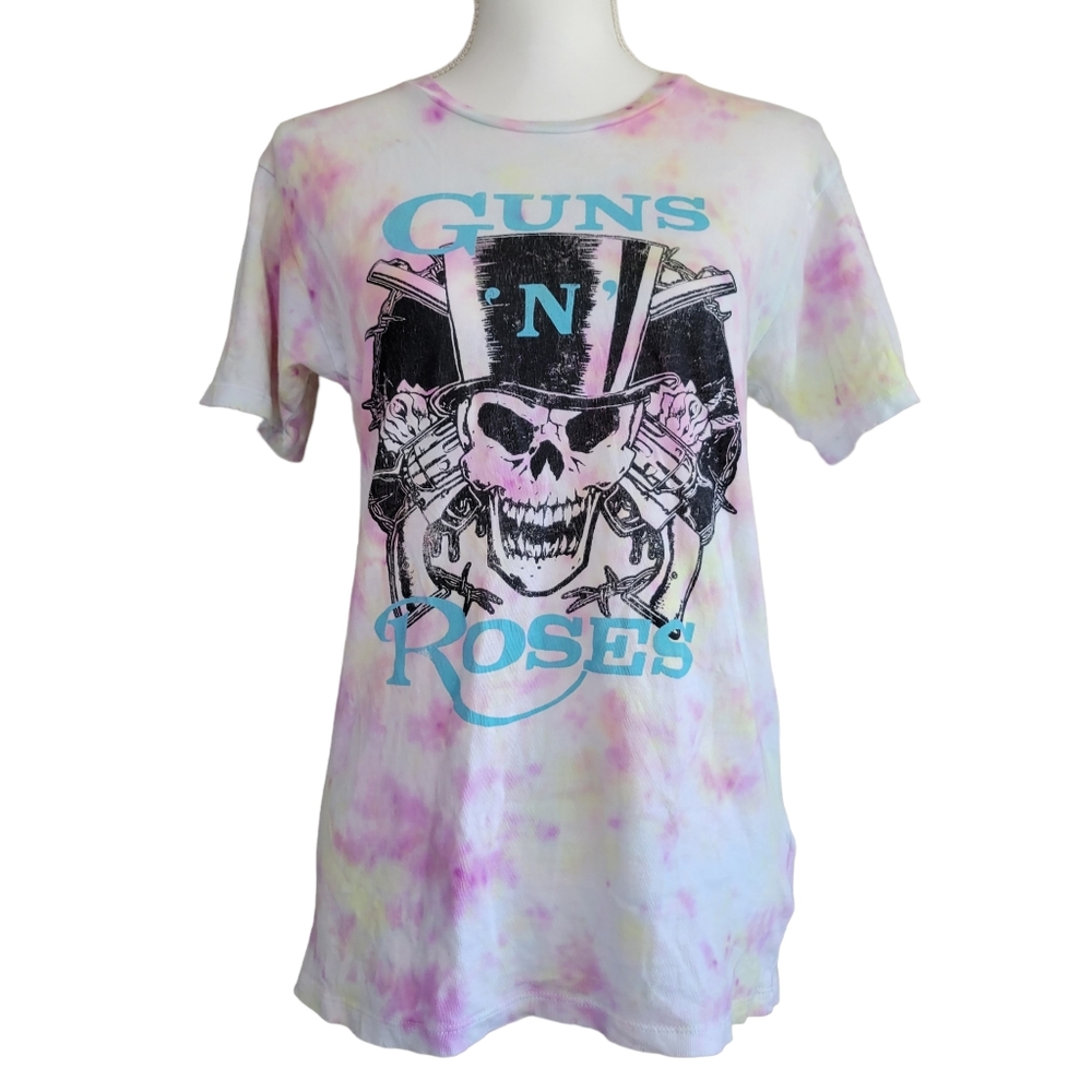 Daydreamer Distressed Guns N Roses Tie Dye Tshirt